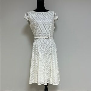 NWT Kasper White Lace Dress, Size 12